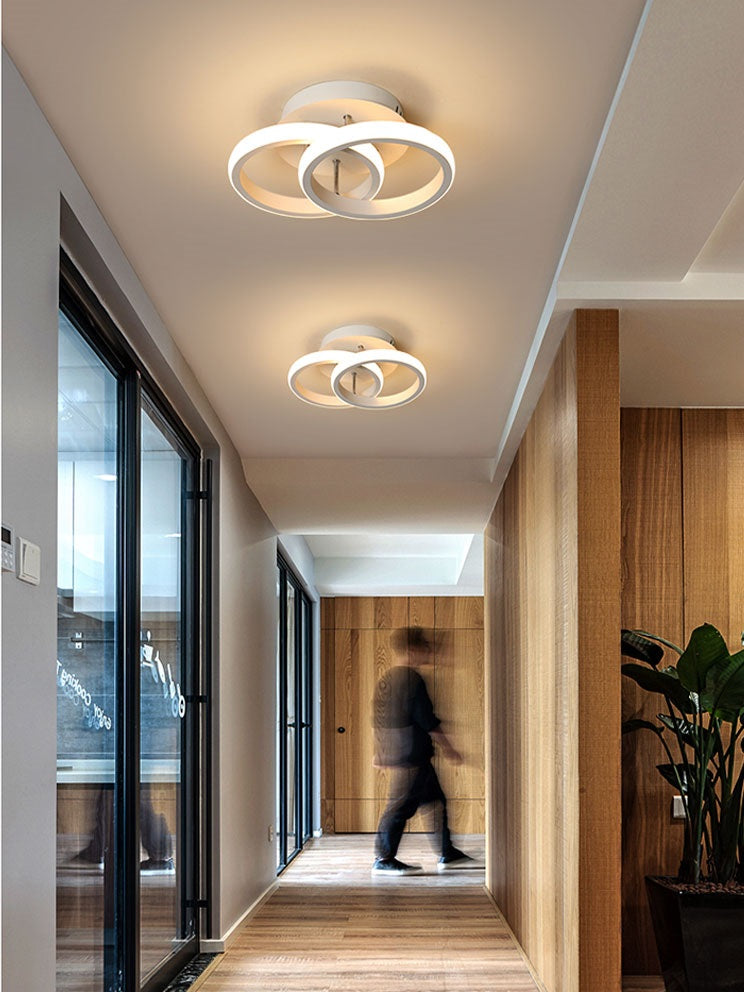 Plafonnier moderne, cercle et spot à LED