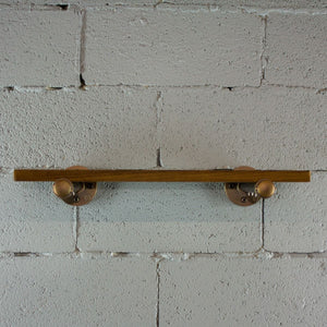 Industrial Vintage Wood Finish Wall Mounted Shelf - MODERNY