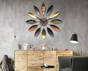 Roma - Mediterranean Leaf Spoke Clock - MODERNY