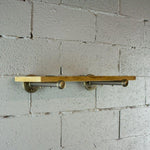 Industrial Vintage Wood Finish Wall Mounted Shelf - MODERNY