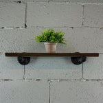 Industrial Vintage Wood Finish Wall Mounted Shelf - MODERNY