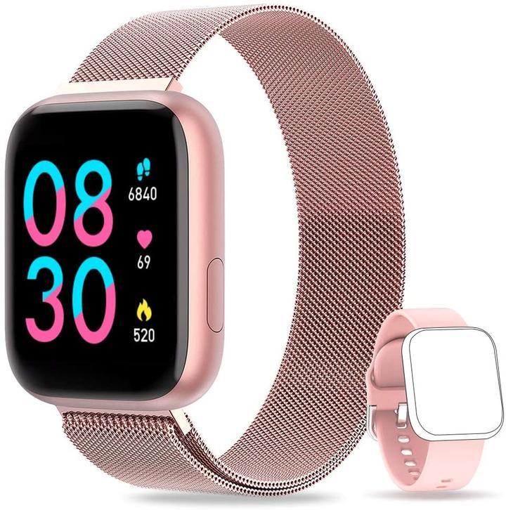 montre connectée pour femme couleur rose