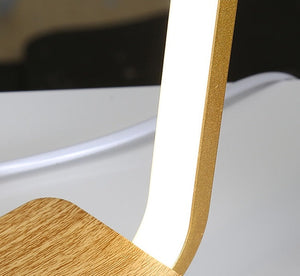 Lampe de chevet en bois tactile avec chargeur induction