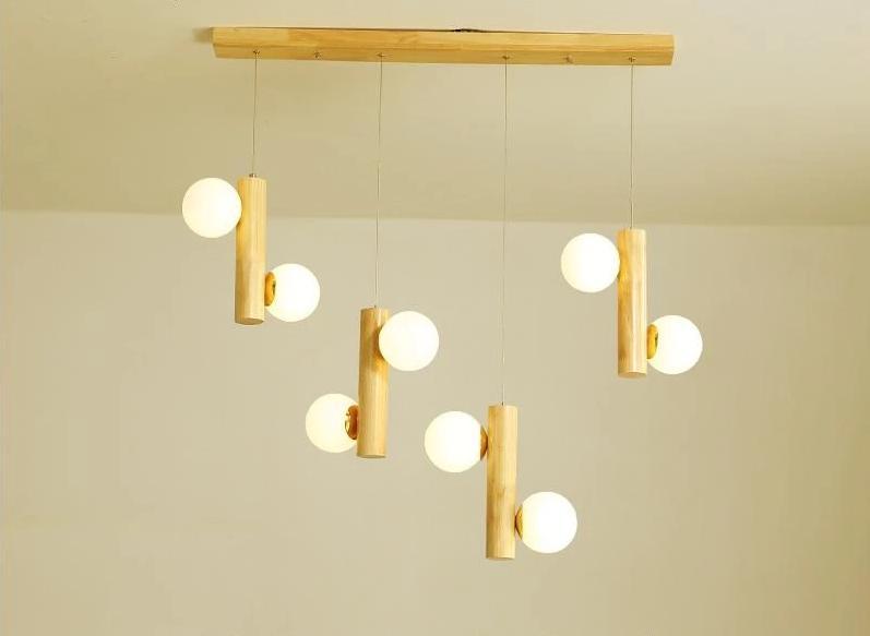 Prescott - Lustre à ampoule en bois moderne - MODERNY