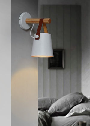 Nordic Wooden Hanging Wall Lamp - MODERNY