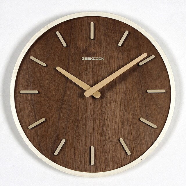 Nivu - Horloge Silencieuse en Bois - MODERNY